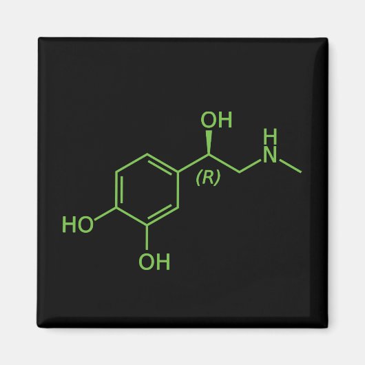 Adrenaline Molecuul Chemisch Diagram Magneet (Voorkant)