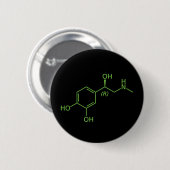 Adrenaline Molecuul Chemisch Diagram Ronde Button 5,7 Cm (Voorkant /achterkant)