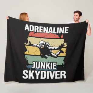 Adrenalineverslaafde parachutist fleece deken