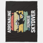 Adrenalineverslaafde parachutist fleece deken (Voorkant)