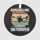 Adrenalineverslaafde parachutist ornament (achterkant)