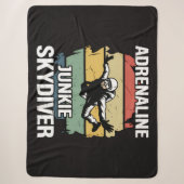 Adrenalineverslaafde parachutist sherpa deken (Voorkant)