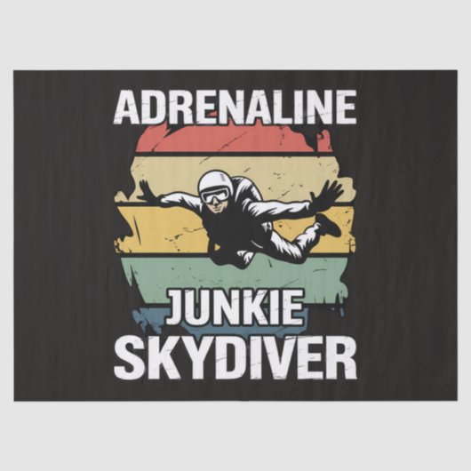 Adrenalineverslaafde parachutist tissuepapier (Voorkant)