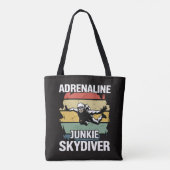 Adrenalineverslaafde parachutist tote bag (Achterkant)