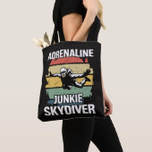 Adrenalineverslaafde parachutist tote bag (Dichtbij)