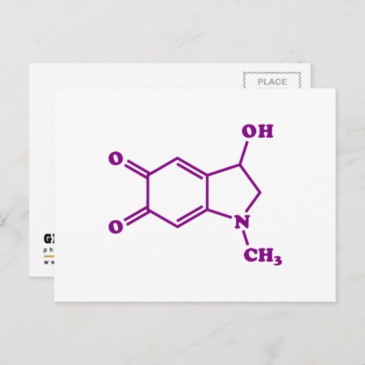 Adrenochroom moleculaire chemische formule briefkaart (Voorkant / Achterkant)