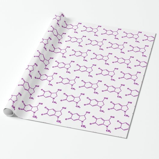 Adrenochroom moleculaire chemische formule cadeaupapier (Uitgerold)