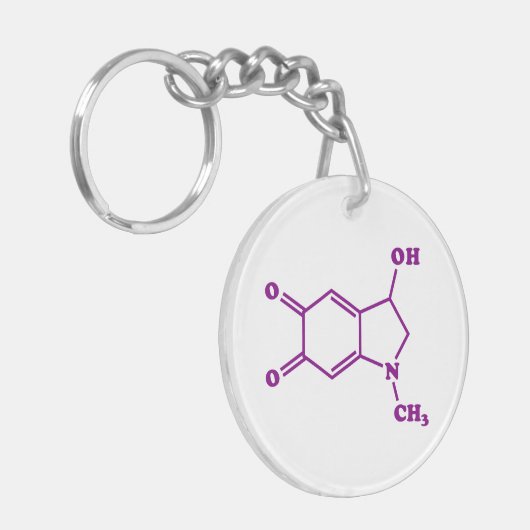 Adrenochroom moleculaire chemische formule sleutelhanger (Voorkant Links)