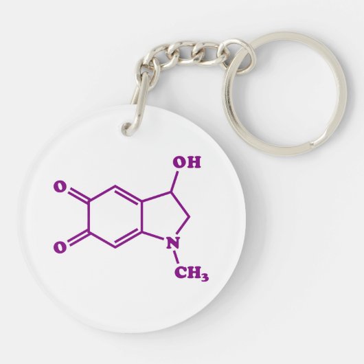 Adrenochroom moleculaire chemische formule sleutelhanger (Achterkant)