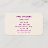 Adrenochroom moleculaire chemische formule visitekaartje (Achterkant)