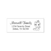 Adres 2 van de Baby Girl Familie Rubberstempel (Afrduk)