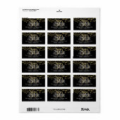 Adres 30th Birthday Gold Foil Confetti Etiket (Full Sheet)