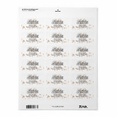 Adres 40e Verjaardag Koper Folie Glitter Lights Etiket (Full Sheet)