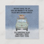 Adres Aankondiging Fiat 500 met Kerstverlichting (Achterkant)