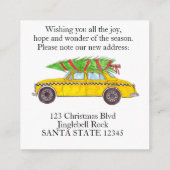 Adres Aankondiging Gele Taxi Kerstboom (Achterkant)