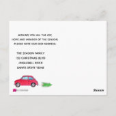 Adres Aankondiging kantoor 500 kerstboom Briefkaart (Achterkant)