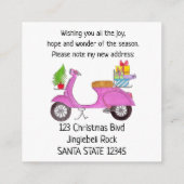 Adres Aankondiging, kerstscooter en geschenken Informatiekaartje (Achterkant)