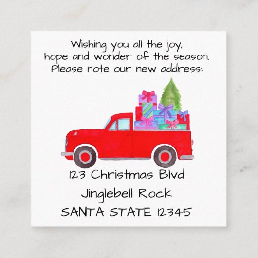 Adres Aankondiging van retournering kerstmis (Achterkant)