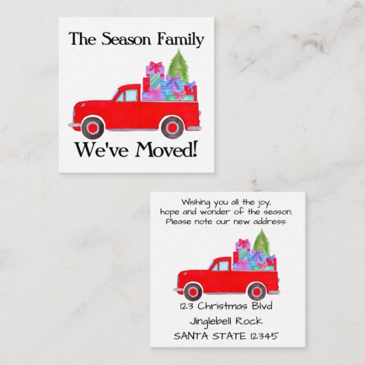 Adres Aankondiging van retournering kerstmis (Voorkant / Achterkant)