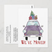 Adres Aankondigingswagen met kerstcadeaus Post Briefkaart (Voorkant / Achterkant)