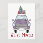 Adres Aankondigingswagen met kerstcadeaus Post Briefkaart (Voorkant)