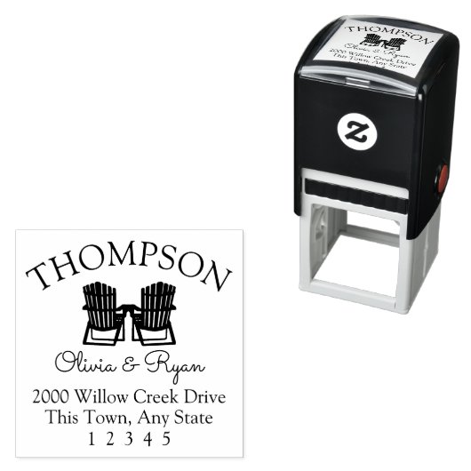 Adres Adirondack Chairs Zelfinktende Stempel (In situ)