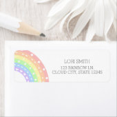 Adres afzender pastel Rainbow Return Label (Insitu)