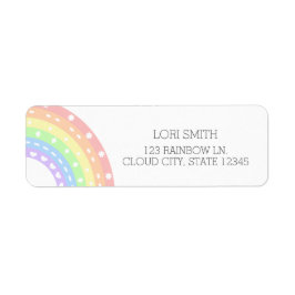 Adres afzender pastel Rainbow Return Label
