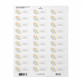 Adres afzender pastel Rainbow Return Label (Full Sheet)