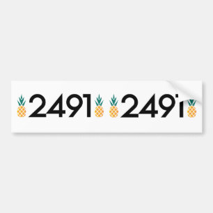 Adres ananas bumpersticker