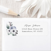 Adres Anemone Winter White Floral Return Etiket (Insitu)