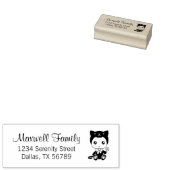 Adres baby Black Cat Costume Rubberstempel (Gestempeld)