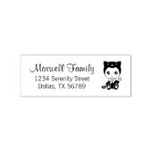 Adres baby Black Cat Costume Rubberstempel (Afrduk)