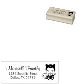 Adres baby Black Cat Pumpkin Rubberstempel (Gestempeld)