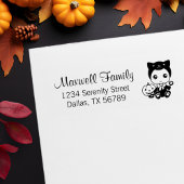 Adres baby Black Cat Pumpkin Rubberstempel