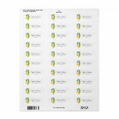 Adres Baby shower Lemon Etiket (Full Sheet)
