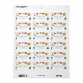 Adres Baby shower Planeten Buiten Ruimtevaart Etiket (Full Sheet)