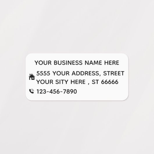 Adres bedrijfsnaam Telefoonnummer Aangepast Labels (Design 2)