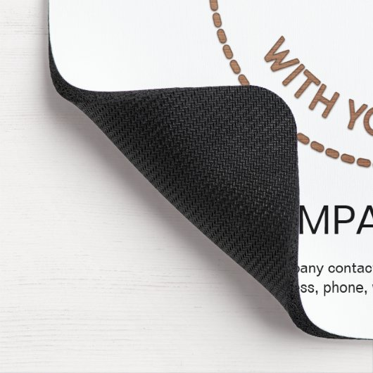 Adres bedrijfsnaam: wit muismat (Hoek)