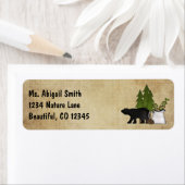 Adres Beer Rustic Mountain Country Silhouette Etiket (Insitu)