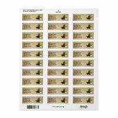 Adres Beer Rustic Mountain Country Silhouette Etiket (Full Sheet)
