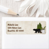 Adres Beer Rustic Mountain Country Silhouette Etiket (Insitu)