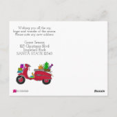 Adres bekendmaking Klassieke kerstscooter Briefkaart (Achterkant)