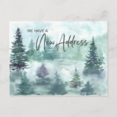 Adres bijwijzigen: Rustic Pine Trees Mountain Briefkaart (Voorkant)