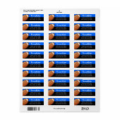 Adres blauw en zwart Football Etiket (Full Sheet)