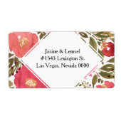 Adres Bloom Flowers Label (Voorkant)