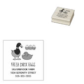 Adres Boerderij verse Mallard Duck Rubberstempel (Gestempeld)
