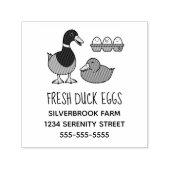 Adres Boerderij verse Mallard Duck Zelfinktende Stempel (Design)