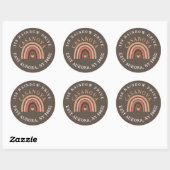 Adres Boho Rainbow Round Return Label (Vel)