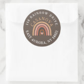 Adres Boho Rainbow Round Return Label (Tas)